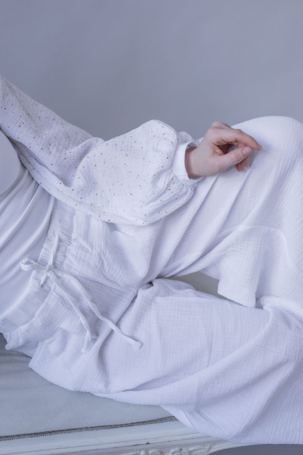 Dámská halenka z mušelínu a úpletu - Andromeda