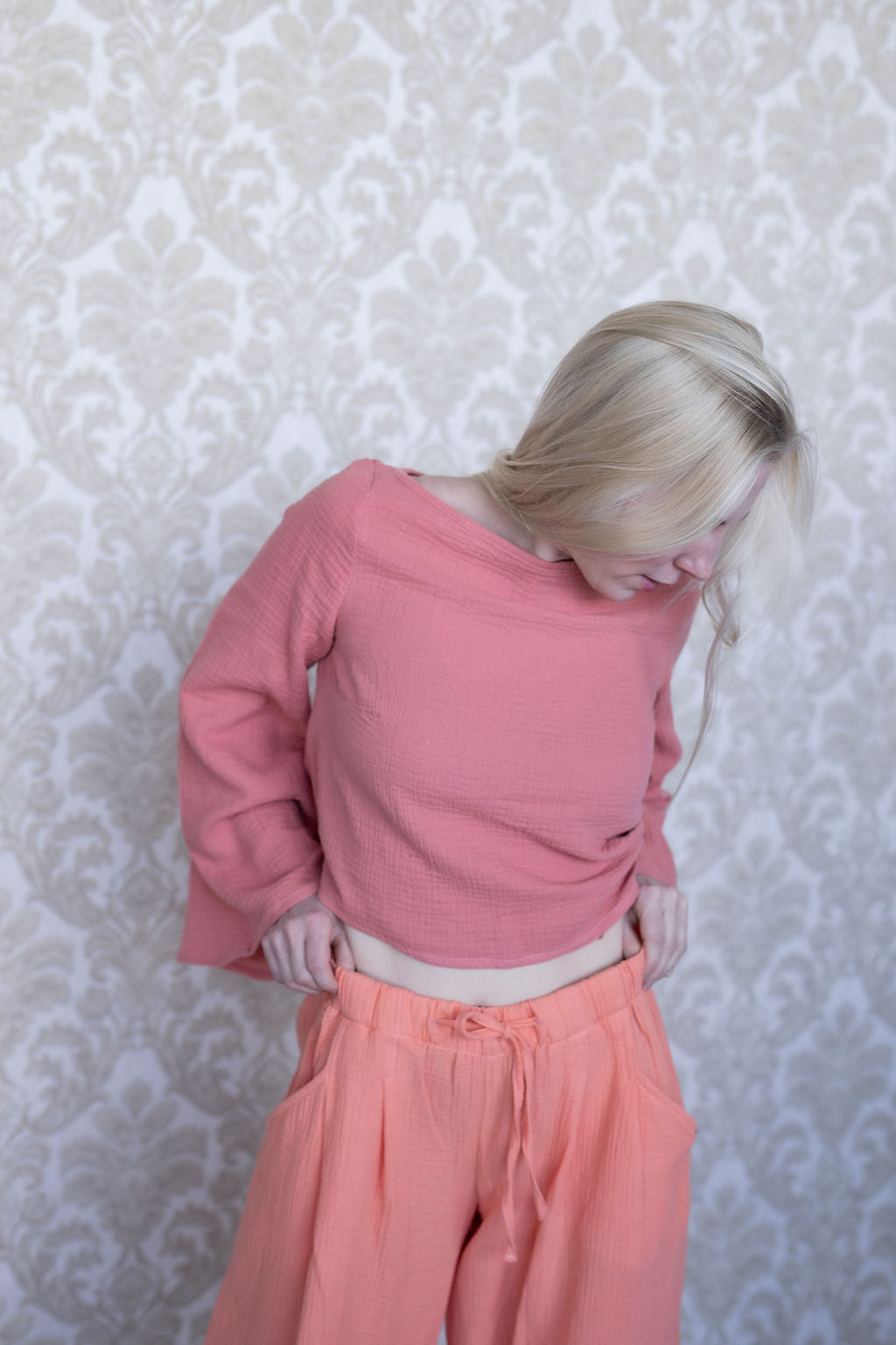 Dámský top z mušelínu, široké rukávy - Amapola