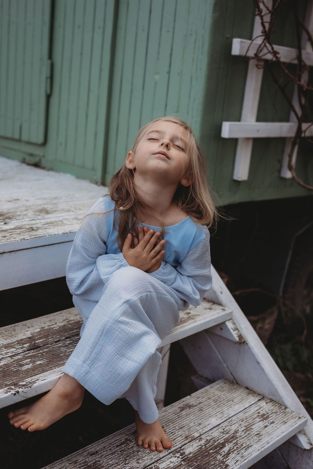 Dívčí halenka z mušelínu a úpletu - Andromeda