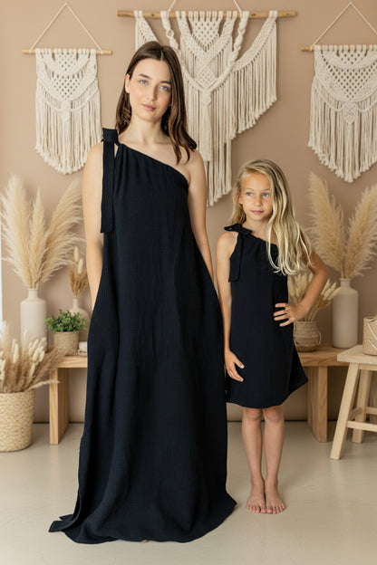 Dámské šaty z mušelínu ,na jedno rameno -Allie