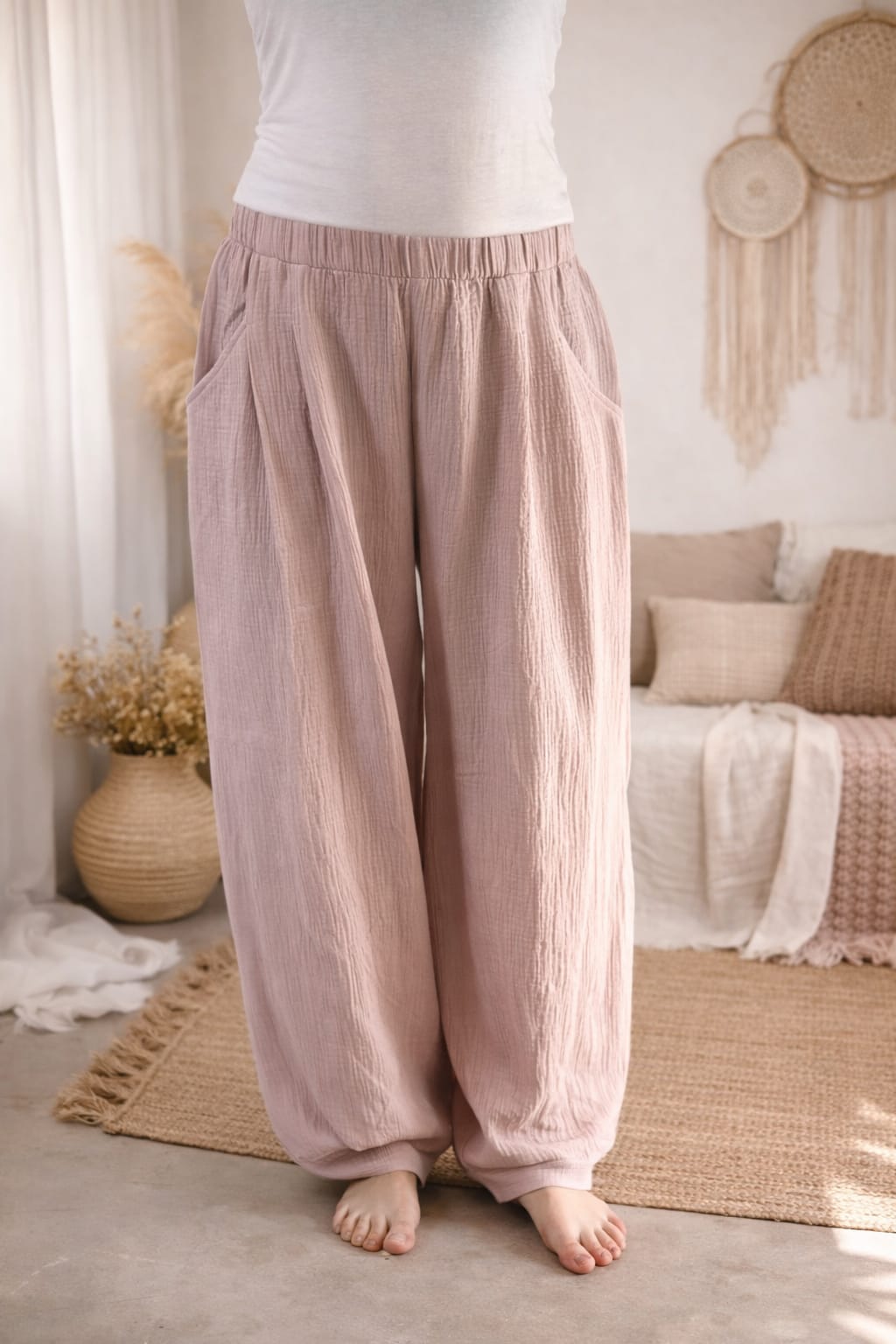 Dámské balonové kalhoty z mušelínu - Anturio