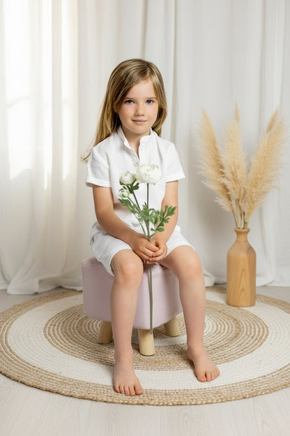 Dívčí polo košile z mušelínu - Alex