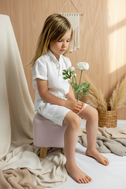 Dívčí polo košile z mušelínu - Alex