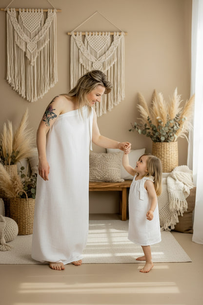 Dámské šaty z mušelínu ,na jedno rameno -Allie