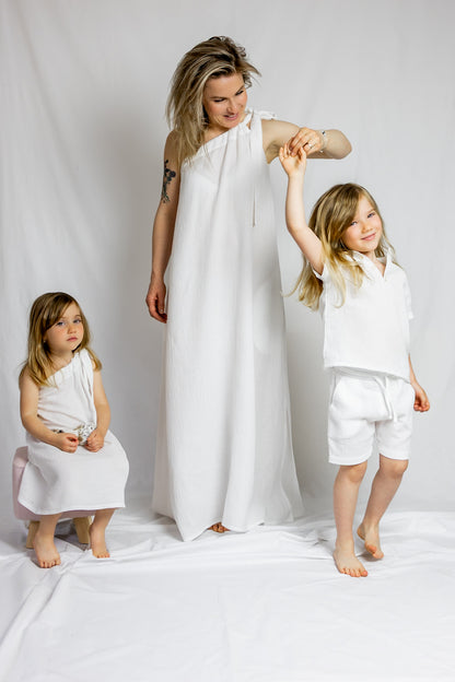 Dámské šaty z mušelínu ,na jedno rameno -Allie