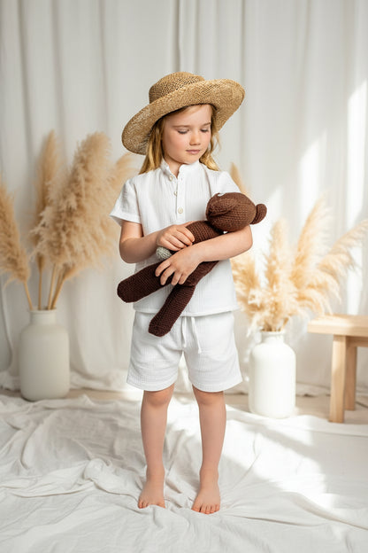 Dívčí polo košile z mušelínu - Alex