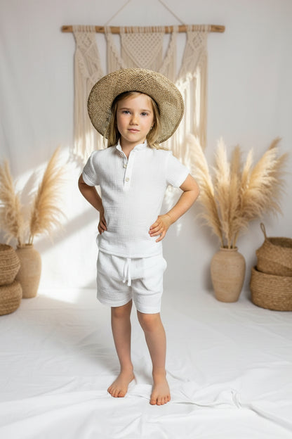 Dívčí polo košile z mušelínu - Alex