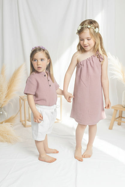 Dívčí polo košile z mušelínu - Alex