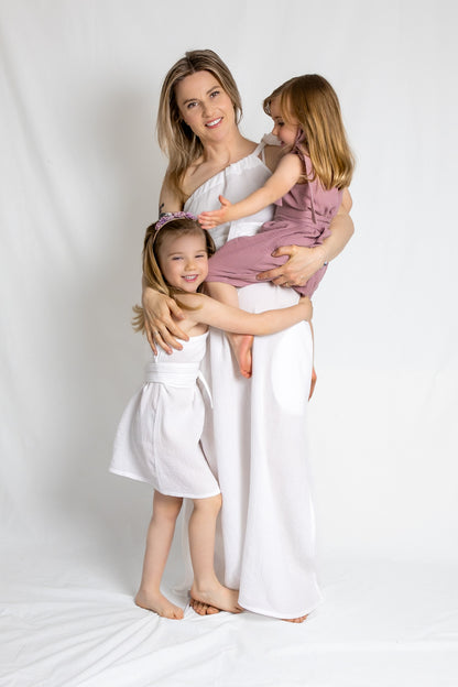 Dámské šaty z mušelínu ,na jedno rameno -Allie