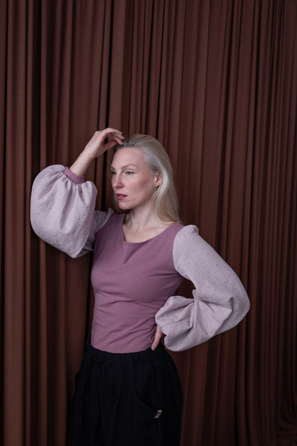 damska-elegantni-halena-muselin-uplet-balonove-rukavy-do-prace-na-veceri-vylety-pohoda-zlate-tecky-ruzova