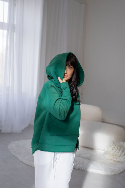 damska-mikina-pocesana-teplakovina-s-kapuci-kapsa-klokan-zelena