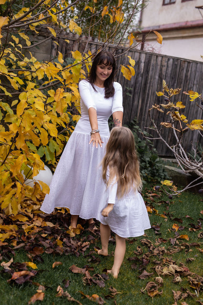 damske-saty-uplet-muselin-3/4-rukav-jednoduchost-styl-pro-kazde-rocni-obdobi-vecere-k-mori-elegantni-zlate-tecky-bila