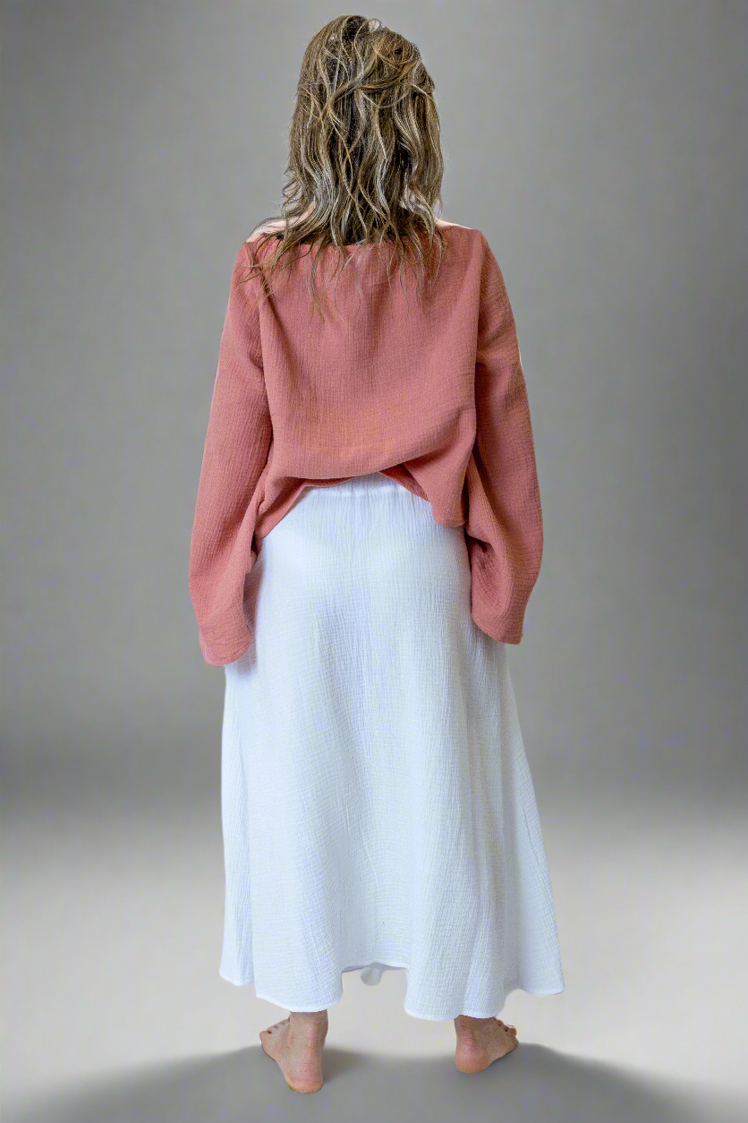 damsky-top-měkký-prodyšný-mušelín-stylový-volný-široky-rukáv-Ideální-pro-každodenní-nošení-letní-večery-Lehkost-elegance-volnost-pro-teplé-dny-coral