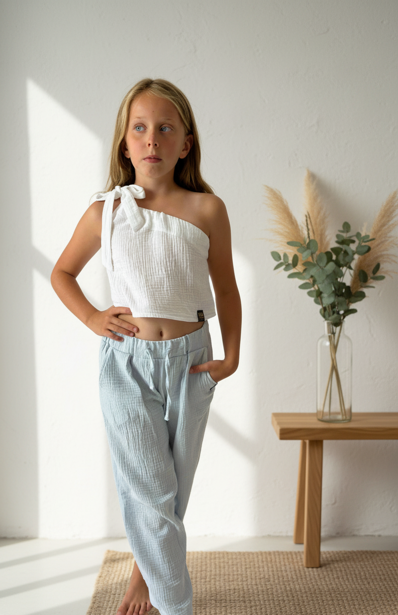 divci-kalhoty-lezerni-vzhled-elasticky-pas-jemny-prodysny-vzdusne-baby-blue