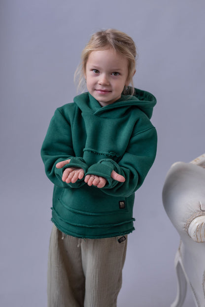 divci-mikina-pocesana-teplakovina-s-kapuci-kapsa-klokan-zelena