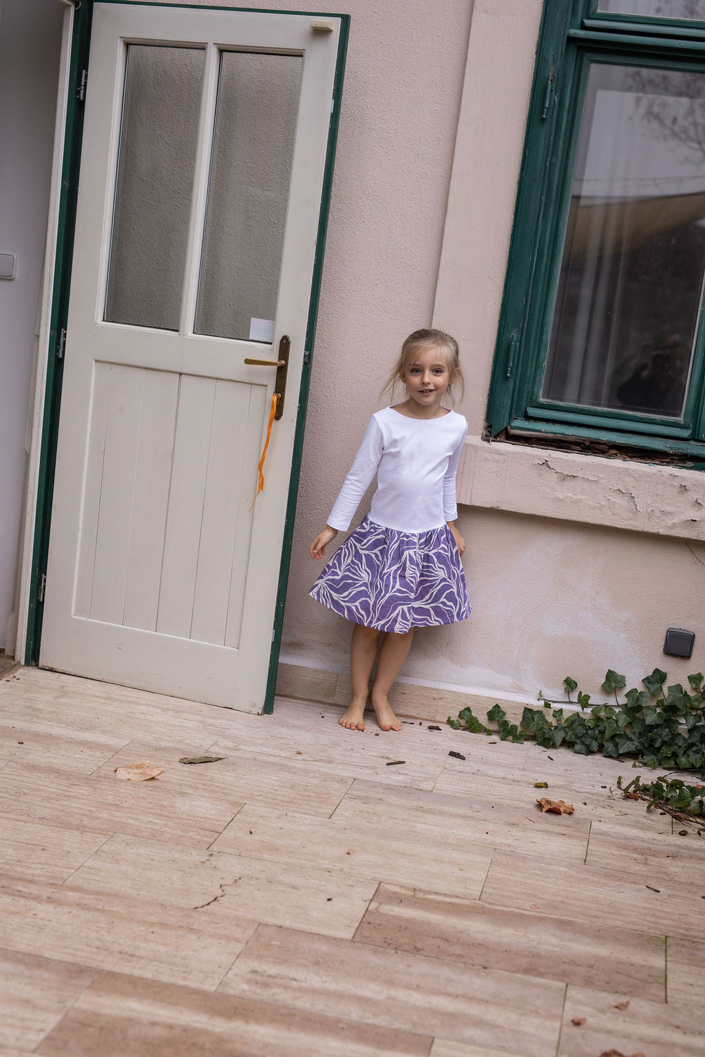 divci-saty-uplet-muselin-3/4-rukav-jednoduchost-styl-pro-kazde-rocni-obdobi-vecere-k-mori-elegantni-fialovy-abstract