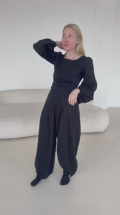 Dámské balonové kalhoty z mušelínu - Anturio