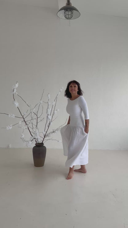 Dámské šaty z úpletu a mušelínu - Amade