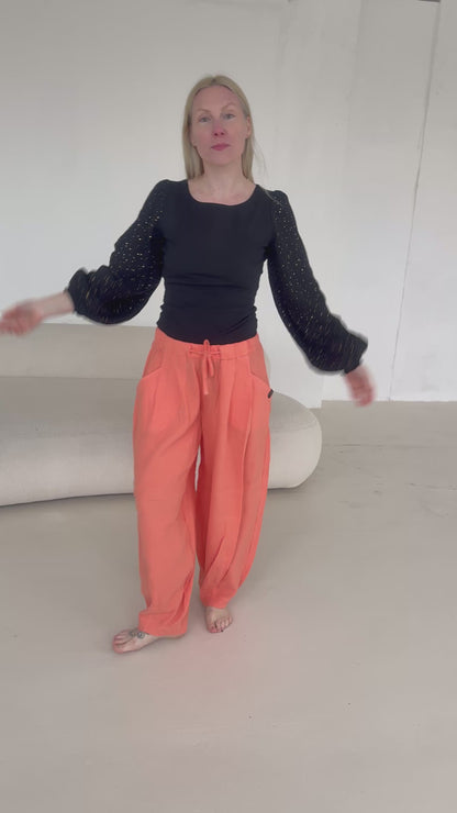 Dámské balonové kalhoty z mušelínu - Anturio