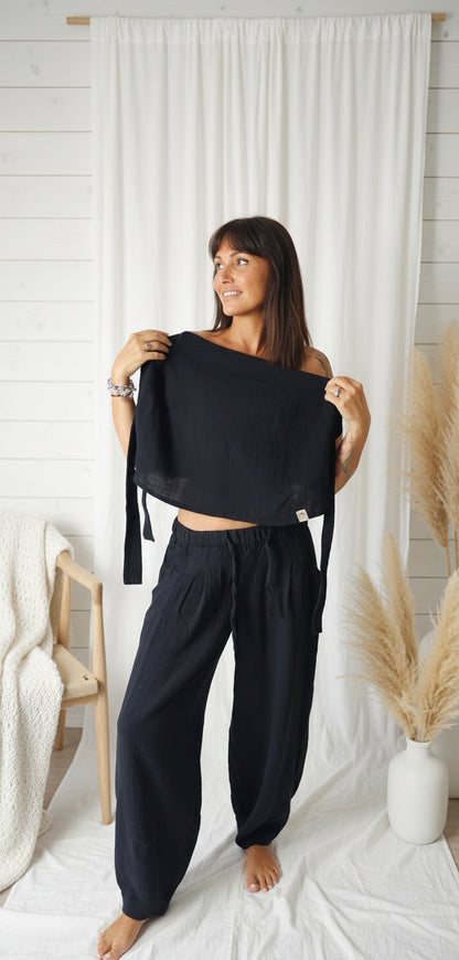 Dámský top z mušelínu, na jedno rameno -Alis