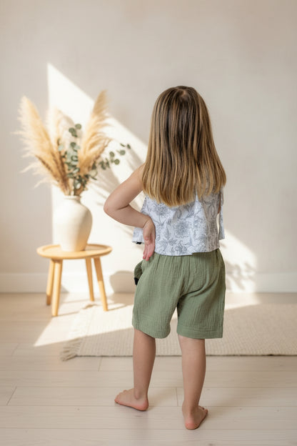 Dívčí top z mušelínu, na jedno rameno -Alis