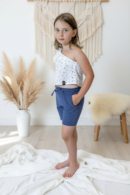 Dívčí top z mušelínu, na jedno rameno -Alis