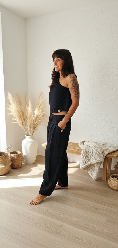 Dámský top z mušelínu, na jedno rameno -Alis