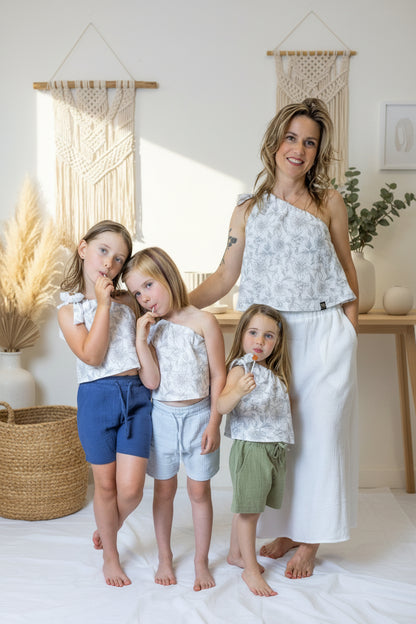 Dívčí top z mušelínu, na jedno rameno -Alis