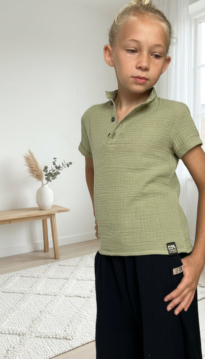 Dívčí polo košile z mušelínu - Alex