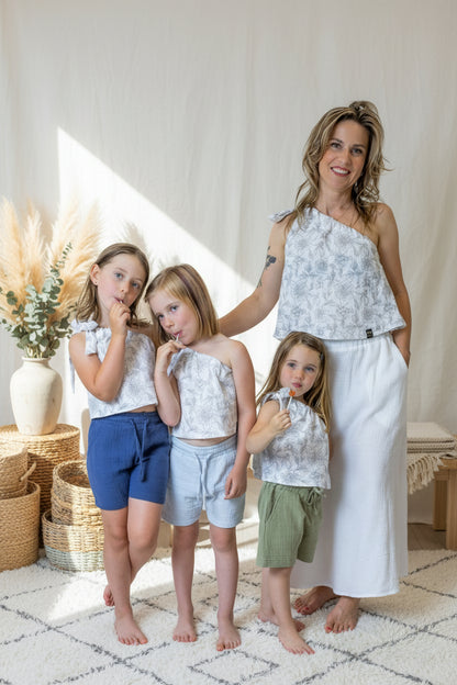 Dámský top z mušelínu, na jedno rameno -Alis