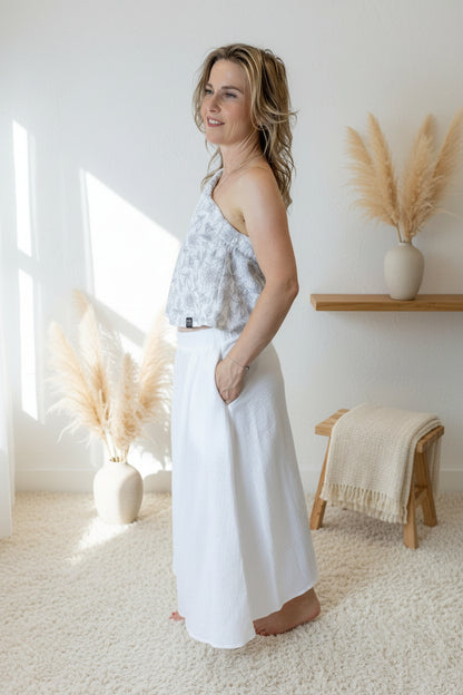 Dámský top z mušelínu, na jedno rameno -Alis