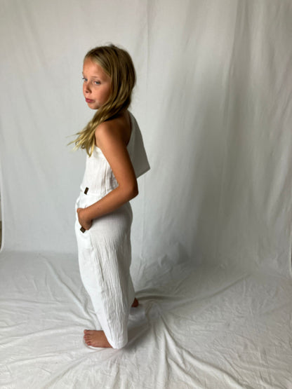 Dívčí top z mušelínu, na jedno rameno -Alis