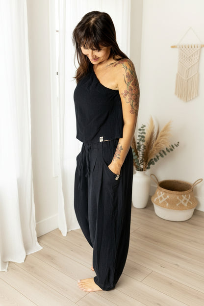 Dámský top z mušelínu, na jedno rameno -Alis