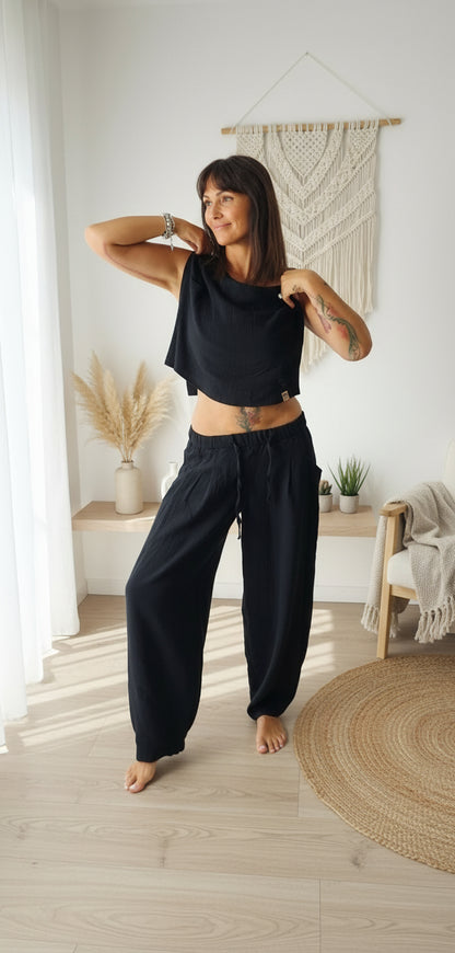 Dámský top z mušelínu, na jedno rameno -Alis