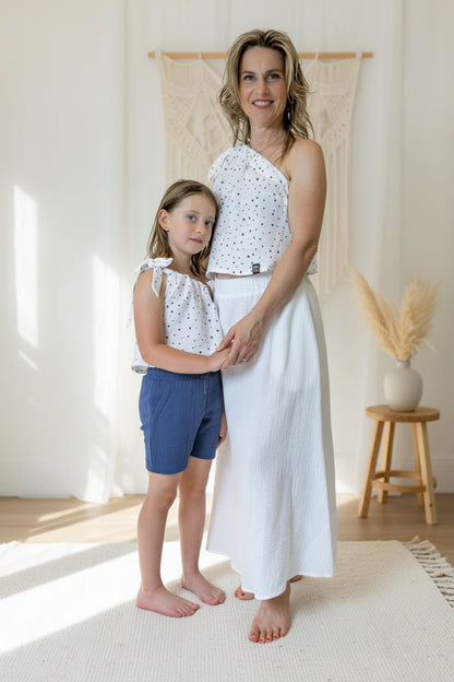 Dámský top z mušelínu, na jedno rameno -Alis