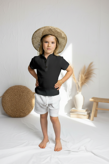 Dívčí polo košile z mušelínu - Alex